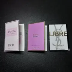 香水サンプルセット 3種　DIOR CHANEL イヴサンローラン　香水　ミニ