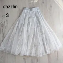 dazzlin フレアスカート S　スパンコール　チュール　ロング