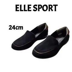 エルスポーツ　ELLESPORT　スリッポン ブラック　24cm コンフォート