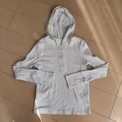cepo フード付きストライプ長袖トップス