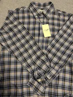 Crocodile チェック柄 長袖シャツ ネイビー系　新品