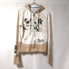 00s Y2K ROXYジップアップパーカー M フェアリーグランジ ボロ可愛いのサムネイル