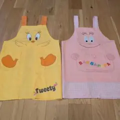 TweetyとBarbapapaのエプロン2点セット