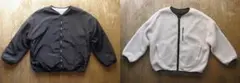 ノーカラージャケット　ライナー　リバーシブル　★新品　M(～L)　A454■