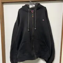 Tommy Hilfiger フード付きパーカー XLサイズ ブラック