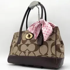 COACH トートバッグ シグネチャー キャンバス レザー 11557