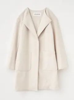 【美品】LOUNIE ルーニィ　オーバーサイズ　ウールコート　日本製生地 美品】LOUNIE ルーニィ オーバーサイズ ウールコート 日本製生地 3年着