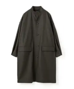 ウールフランネル スタンドカラーコート TOMORROWLAND