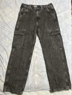 Levi’s SilverTab ブラック カーゴデニム バギー W32 L32
