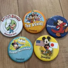 カリフォルニア　ディズニーリゾート　 缶バッジ 5点セットのサムネイル