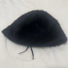 黒いファー　帽子　レディース　バケットハット　新品未使用