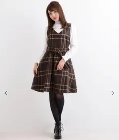 マジェスティックレゴン　レトロチェックワンピース