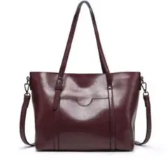 新品　トートバッグ　ダークブラウン