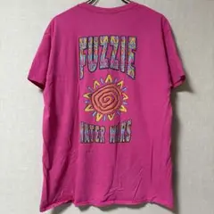 902 ピンク FUZZIE アメリカ古着 Tシャツ ビッグプリント 派手