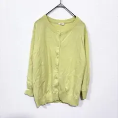 ハニーズ　シネマクラブ　イエローカーディガン　花ボタン　Lサイズ