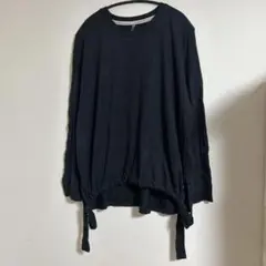 Calvin Klein 【2X】裾ドロスト プルオーバー ブラック　カットソー