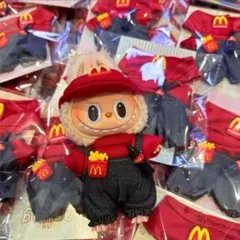 値下げ中【３点セット】ラブブ labubu 着せ替え 服 マクドナルド風