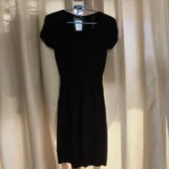 UNIQLO ブラック 半袖ニットワンピース M