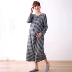 ベルメゾン　マタニティ2WAY長袖ワンピースパジャマ