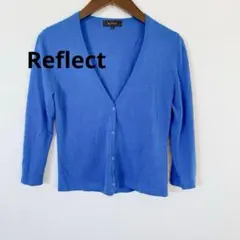 Reflect カーディガン 7分袖　青