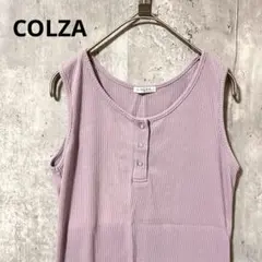 COLZA ボタン付き　リブニット　ノースリーブ　タンクトップ　シンプルのサムネイル