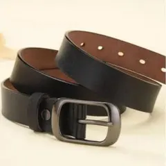 本革ベルト レディース ビジネス カジュアル ブラック 黒 高品質