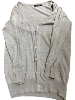 Aqua Garage グレー ボタン付きカーディガン