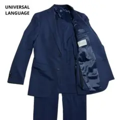 UNIVERSAL LANGUAGE スーツ カノニコ 上下セット ネイビー L ユニバーサルランゲージ スーツ セットアップ カノニコ ネイビー
