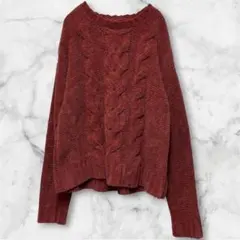 ⭐️1点もの⭐️AMERICAN EAGLE 【M】ケーブルニットセーター 長袖のサムネイル