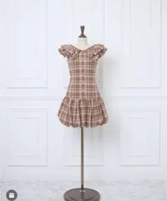 Double Collar Plaid Mini dress