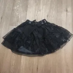 キッズ ディズニープリンセス チュールスカート 黒