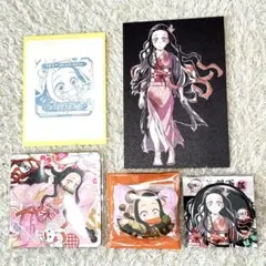 鬼滅の刃 竈門禰豆子 缶バッジ コースター ポストカード スタンプ 全集中展