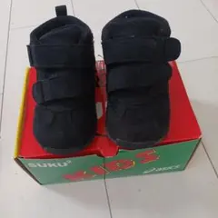 【美品】ASICS SUKU² KIDS ブラック14.5cm