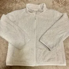 ユニクロ　ファーリーフリースフルジップジャケット　130センチ　キッズ　ホワイト