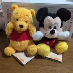 ディズニーキャラクター ひょこぴょこ ぬいぐるみ ミッキーマウス＆プーさんセット