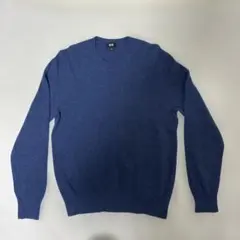 ユニクロ　カシミヤセーター ブルー系　S