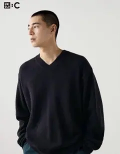 【新品未使用】UNIQLO:C リラックスVネックセーター Lサイズ ユニクロC