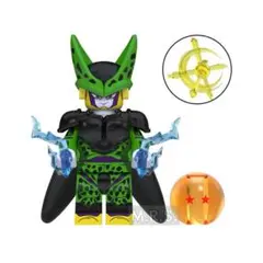 レゴ互換　ドラゴンボール　セル　ミニフィグ　1体　二星球・エフェクトパーツ付き