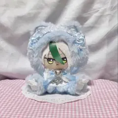 ハンドメイド 着ぐるみ おすわりぬい服 推し活 水色 白色 d537