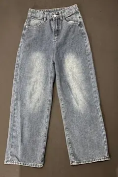 ハイウエスト ワイドレッグデニム