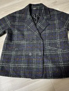 ジャケット　チェック柄裏キルティング