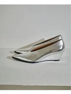 完売品⭕️ADAM ET ROPE メタリックヒールパンプス✅24.5cm