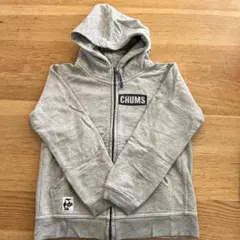 CHUMS キッズ ジップアップ パーカー グレー