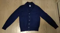 ◆GAP ショールカラー カーディガン XS ネイビー 紺 ギャップ 古着◆