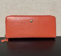 ハローキティ リボン模様 長財布 オレンジ