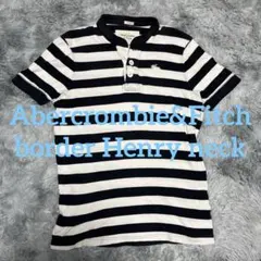 Abercrombie&fitch border Henry neck tシャツ