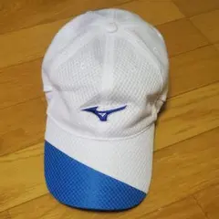 MIZUNO メッシュキャップ ホワイト ブルー Lサイズのサムネイル