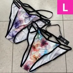 ブルーリーフラワー ハーフバックショーツ　2枚セット　L