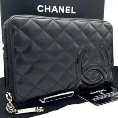 シャネル 長財布 カンボンライン オーガナイザー マトラッセ ラムスキンラウンド