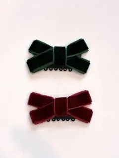 ベルベットリボン　コームピン　２個セット